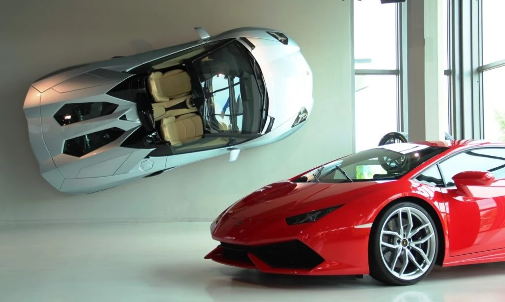 Lamborghini Aventador S and Huracan at the Lamborghini museum
