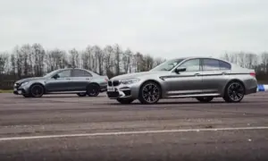 Drag race: BMW M5 vs Mercedes-AMG E63 S