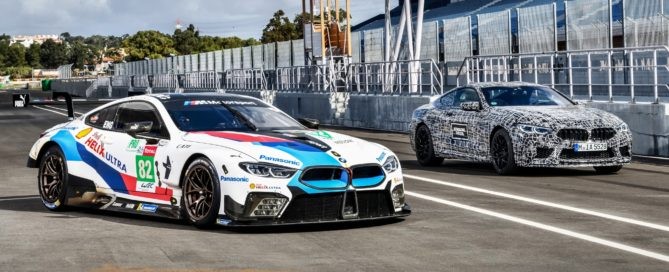 BMW M8 with its racecar counterpart