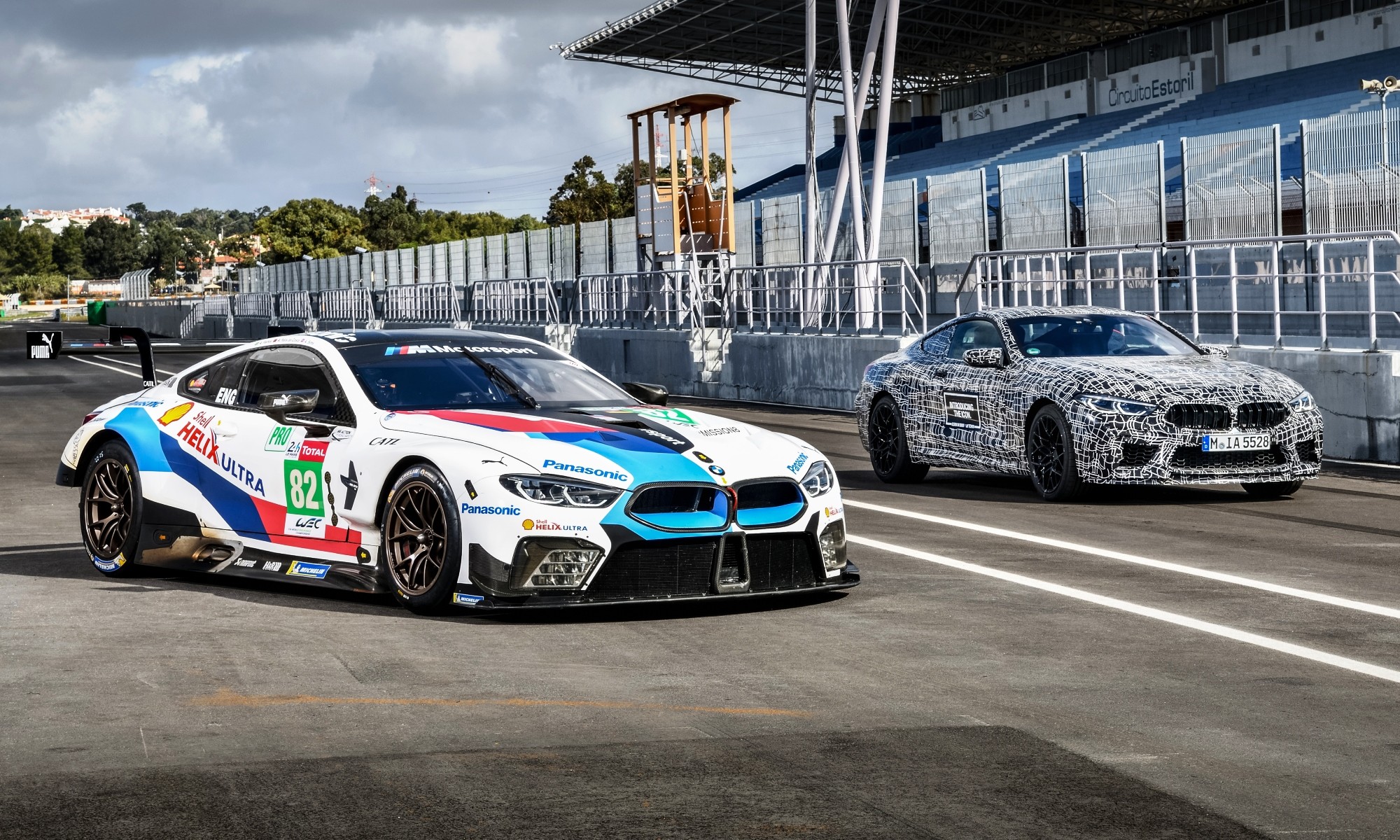 BMW M8 with its racecar counterpart