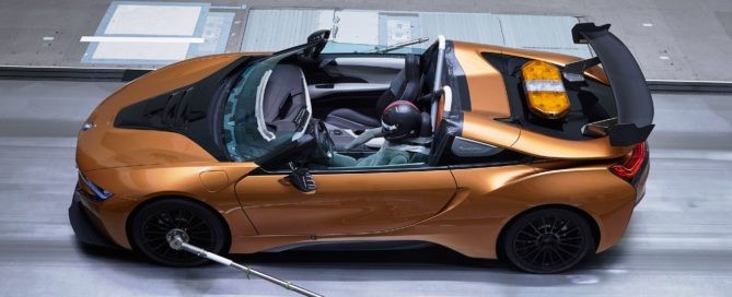 BMW i8 Roadster Safety Car testing