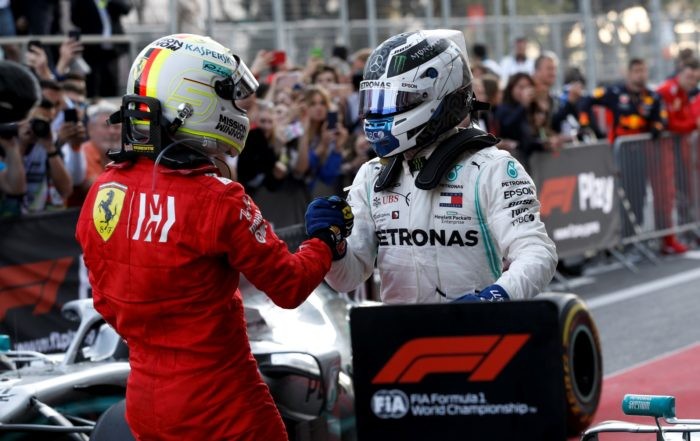 Bottas and Vettel