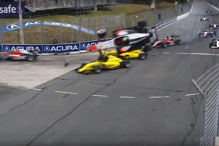Spectacular Pro Mazda crash [video]