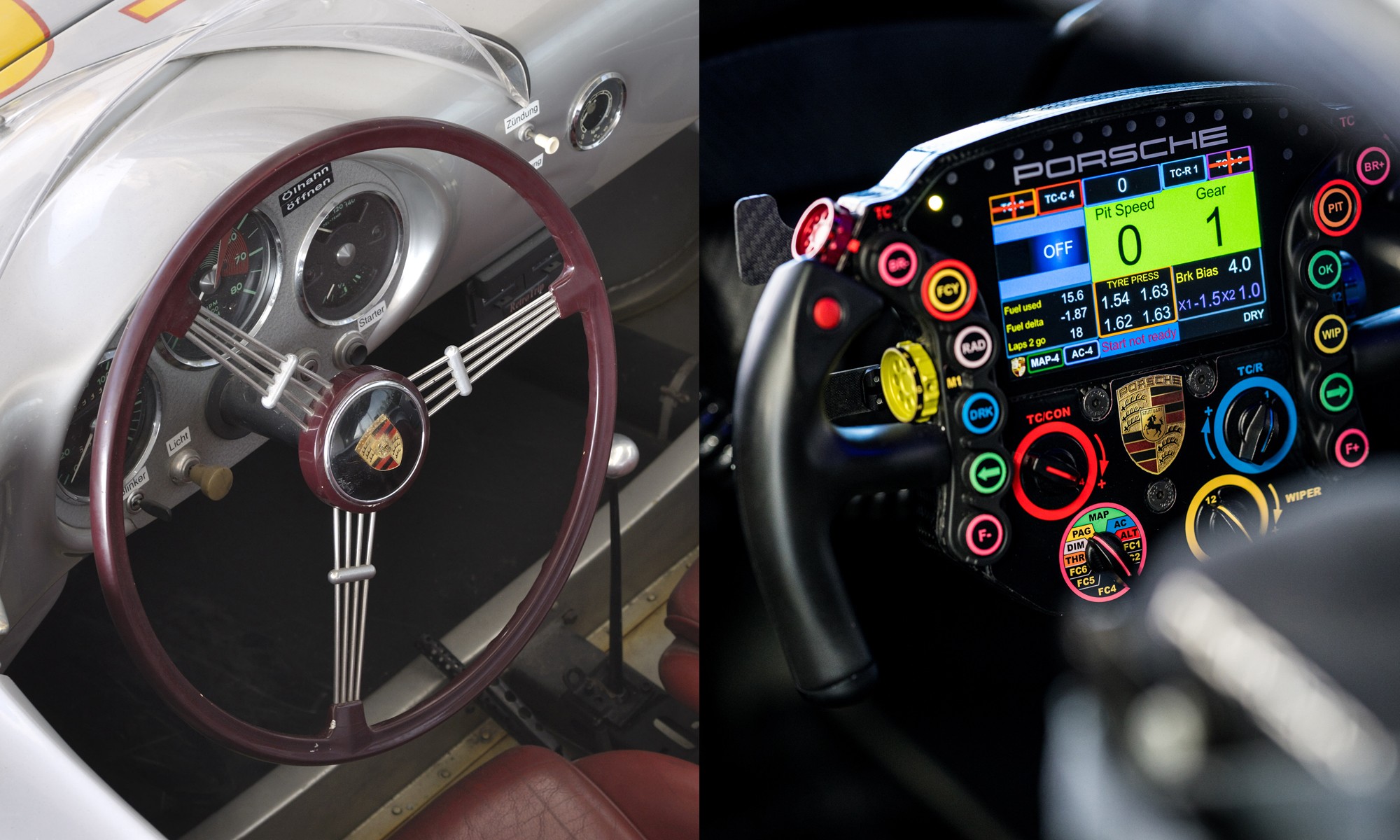 Evolution of Porsche Racecar Steering Wheels