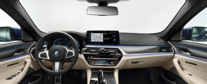 Facelifted BMW 5 Series interior