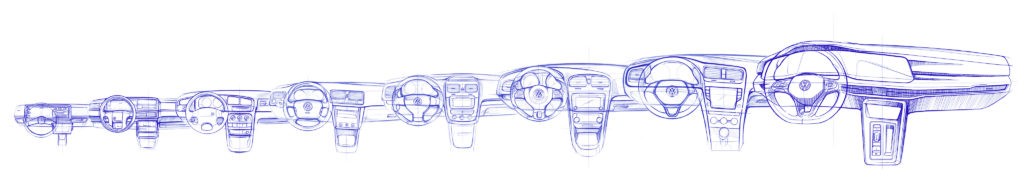 Golf 8 generations interior