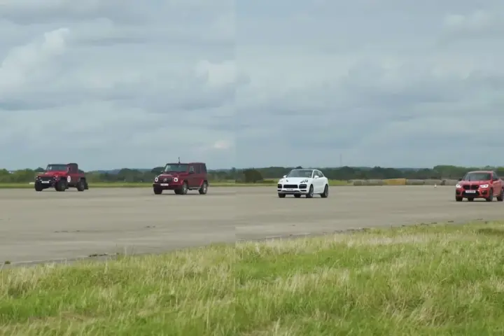 Heavyweight SUV Drag Race [video]