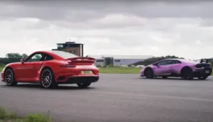 Lamborghini Huracan Performante vs Porsche 911 Turbo S [video]