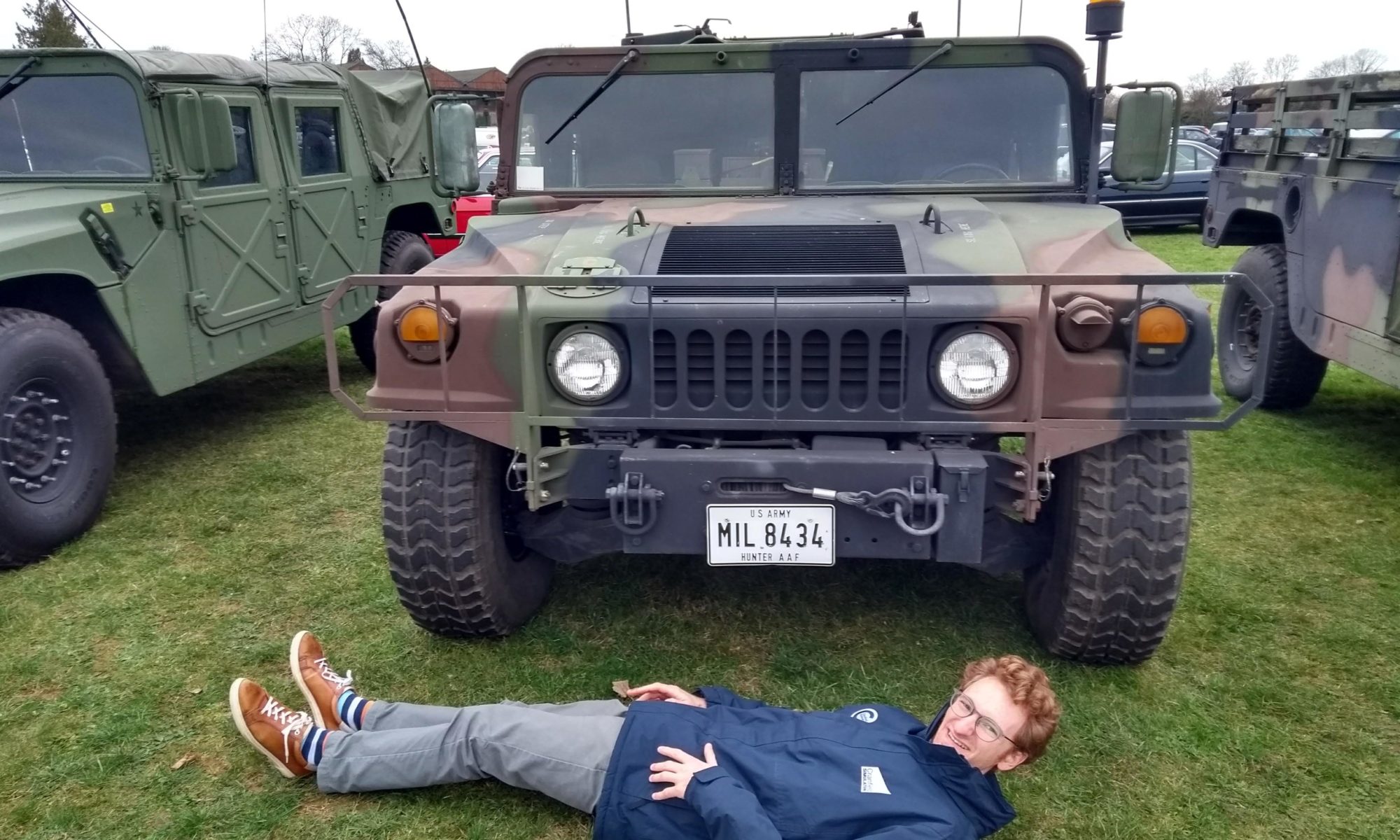 The Author (Humvee for scale)