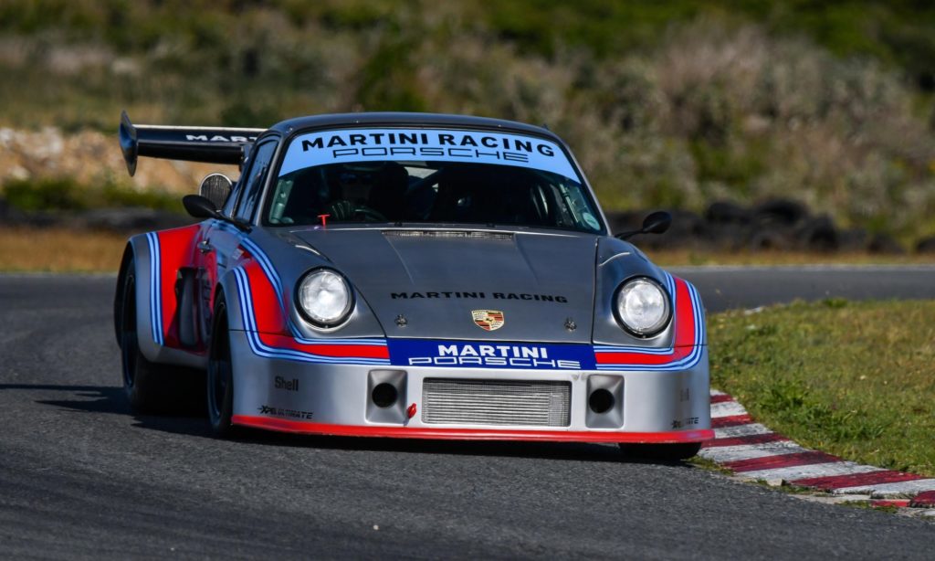 A modern-day Porsche in Martini colours joined in the fun