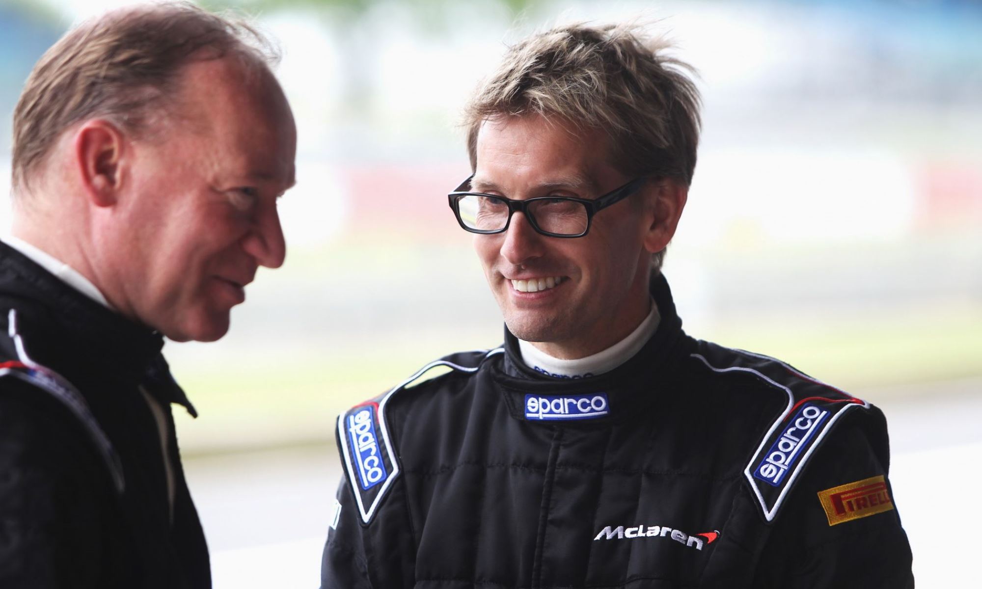 Kenny Brack with Mike Flewitt from McLaren Automotive management