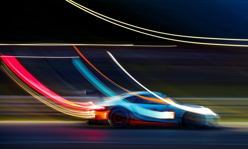 Low light conditions of 24 Hours of Le Mans lends itself to artistic photography