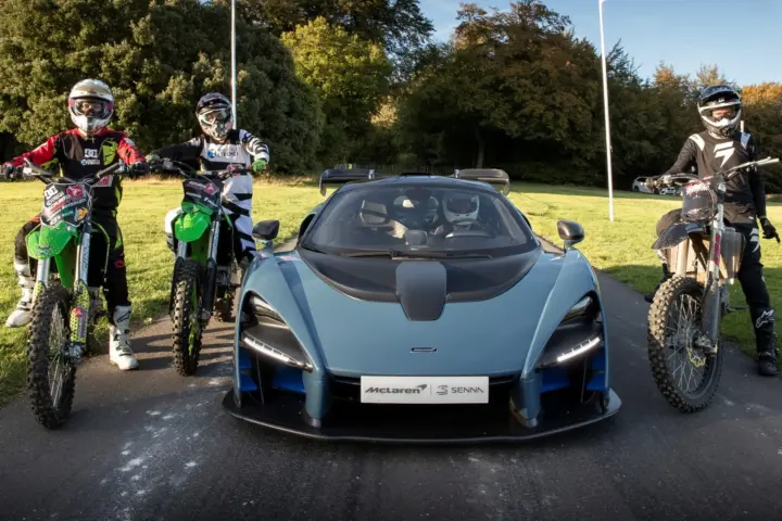 McLaren Senna races three bikes