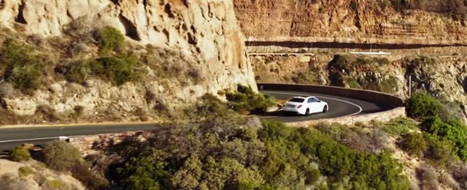 A new Mercedes-Benz S-Class on Chapman's Peak Drive