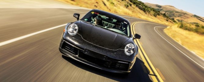 New Porsche 911 in hot weather testing