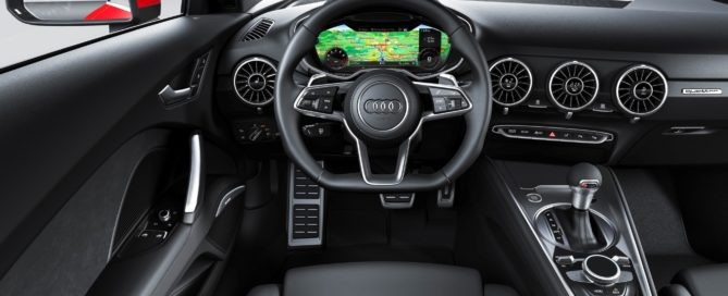 Note the digital instrument cluster in infotainment mode