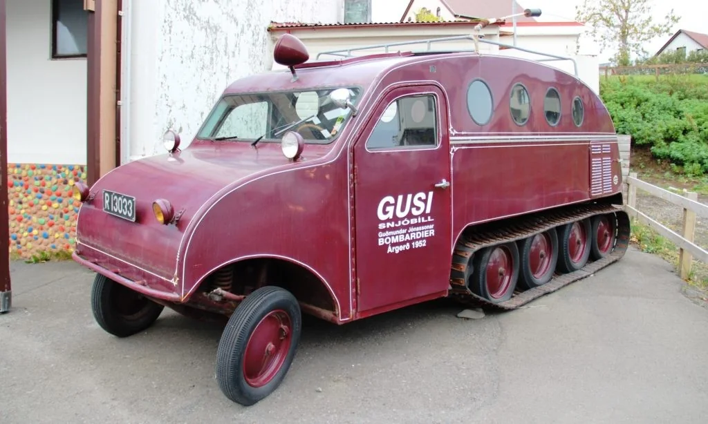 Old style snowmobile