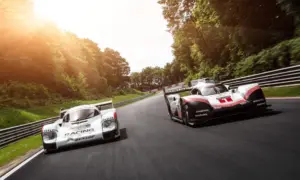 Porsche 956 and Porsche 919 at Nurburgring [video]