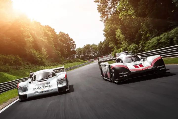 Porsche 956 and Porsche 919 at Nurburgring [video]