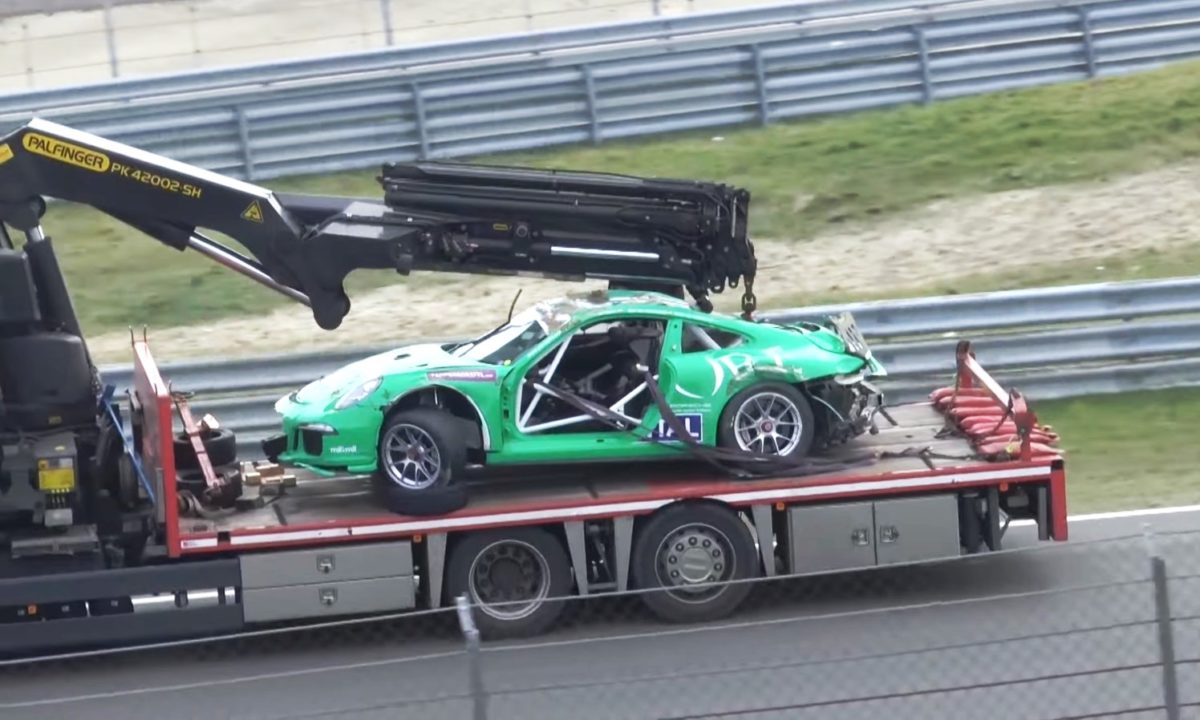 Porsche Crash at Zandvoort during an endurance event.