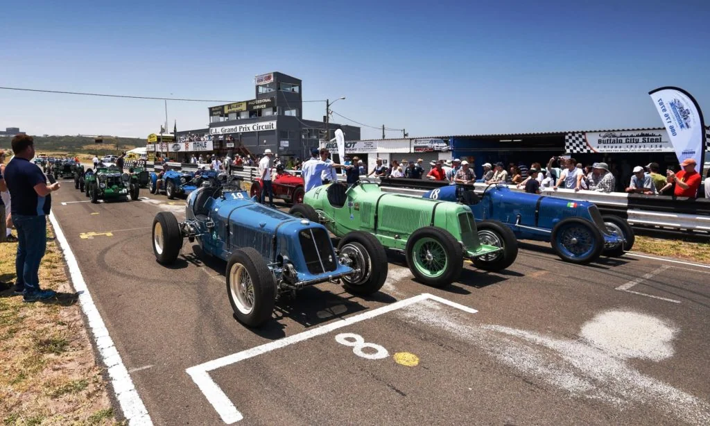 On the start line of the East London GP Circuit.