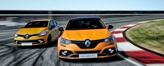Renault Megane RS with little brother Clio RS