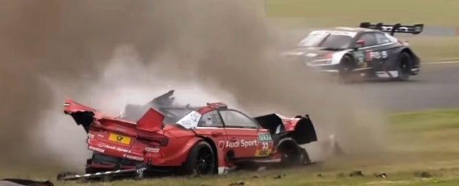 Rene Rast DTM crash aftermath