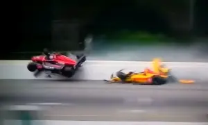 Robert Wickens IndyCar Crash [video]