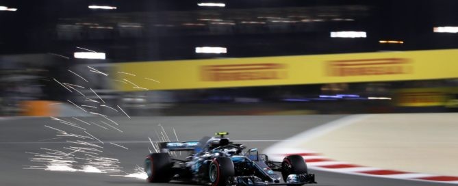 The Mercedes at full flight during the 2018 race
