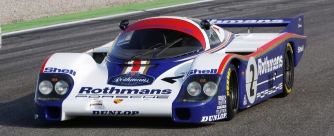 The Porsche 956 in iconic Rothmans livery