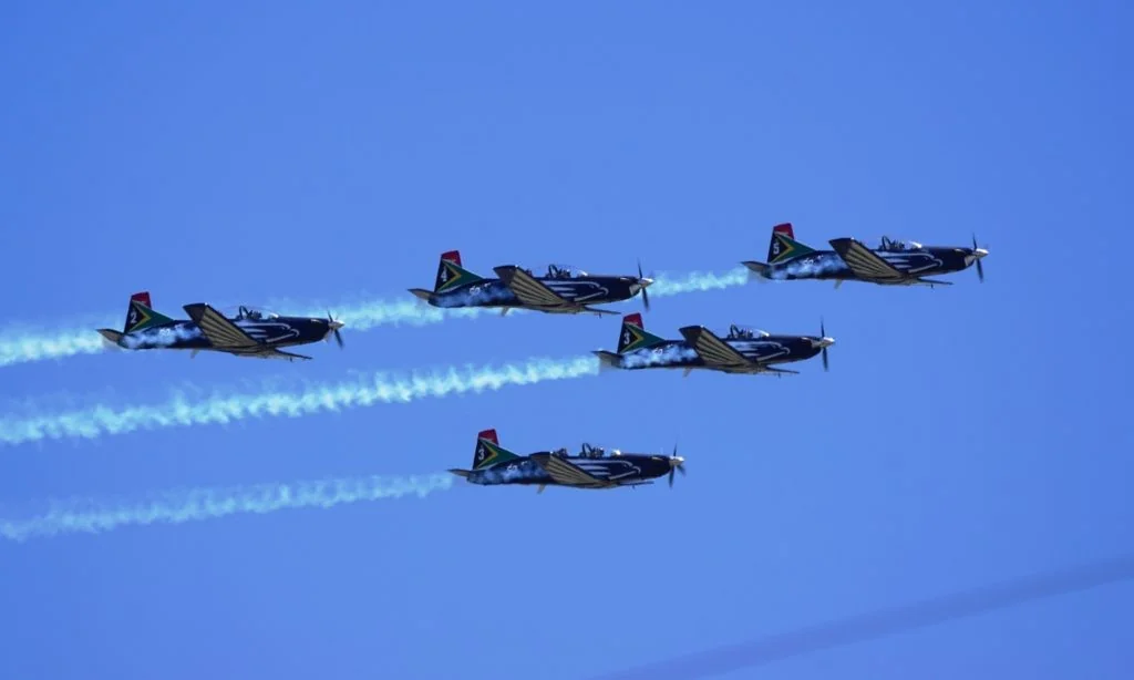 The Silver Falcons provided a spectacle between the on-track action.