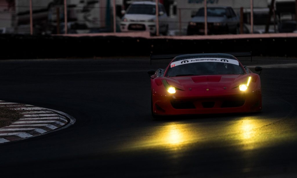 The glorious-sounding Ferrari 458 GT3 of Arangies and Pitamber was third overall.