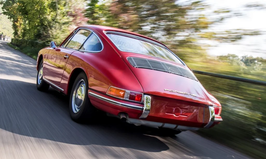 The iconic sloping roofline of the first 911