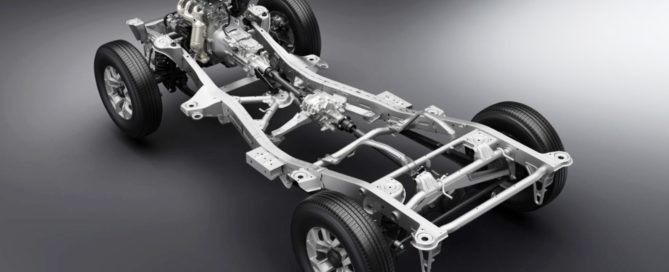 The new Jimny retains its ladder frame base