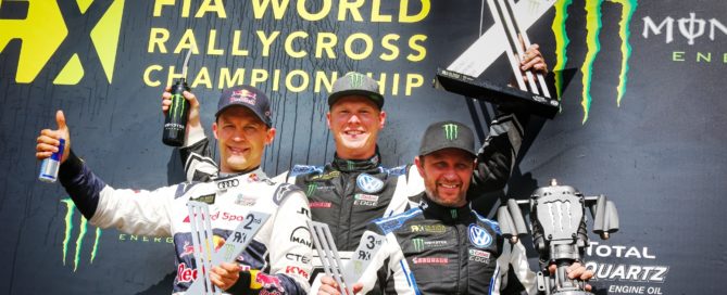 The FIA World Rallycross podium