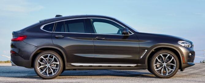 The profile of the X4 with distinctive sloping roofline