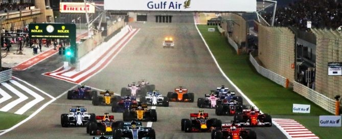 The start of the 2018 race at Bahrain