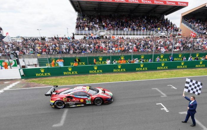 The winning GTE Pro Ferrari 488 GTB Evo