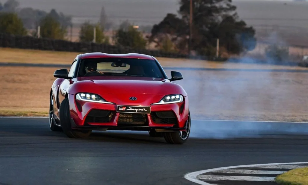 Toyota GR Supra driven sideways