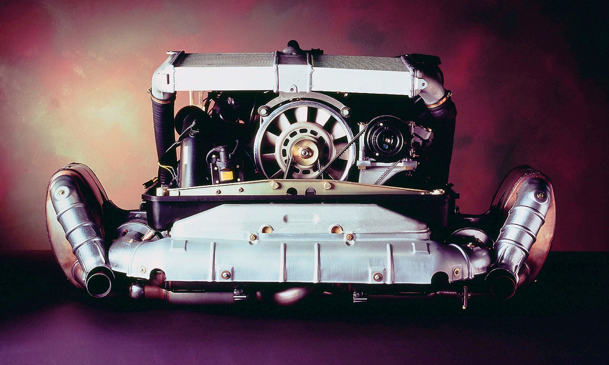 Turbocharged flat-six motor