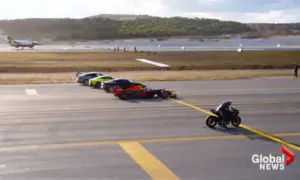 Seven-way unlikely drag race [video]