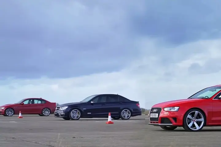 V8 Family Car Drag Race [video]