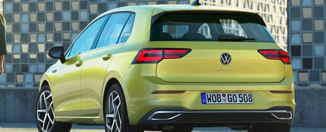 VW Golf 8 unveiled rear