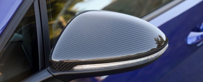 VW Golf R mirror detail