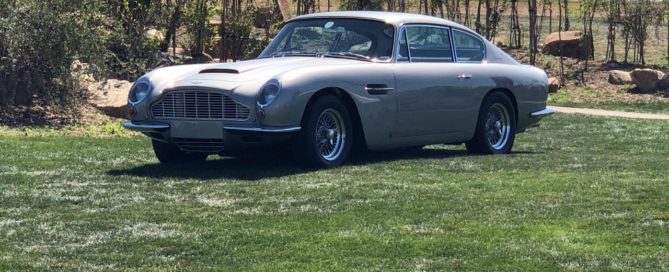 An Aston Martin DB parked on the lawn, adding an extra touch of class to Concours SA 2019.