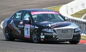 Driving an Audi S4 racecar