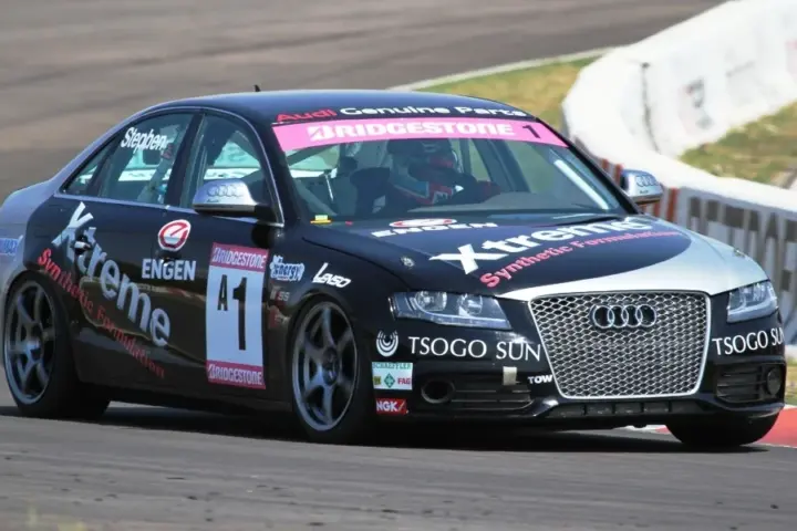 Driving an Audi S4 racecar